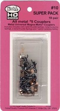 Kadee 10 HO Scale Bulk Pack No.5 Knuckle Couplers No Draft Gear 10 Pairs of 2