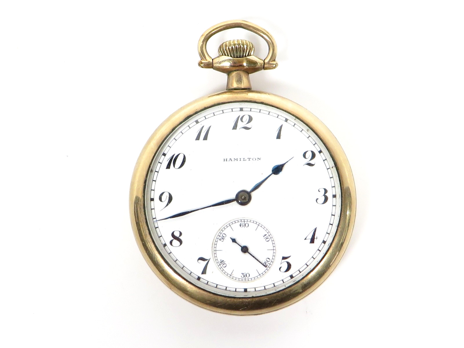 Antique Hamilton Model 2 16s Pocket Watch 974 17J Gold Filled Runs