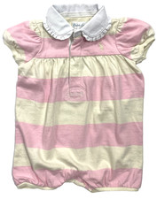 New with Tags Polo Ralph Lauren Girls Striped Romper sz 6m