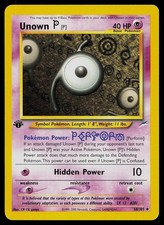 Pokemon Card - Unown [P] Neo Destiny 58/105 1st Edition Uncommon on eBay