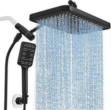 Rain Shower Head with Handheld Spray Combo Set, Adjustable 12" Rainfall Dual Sho