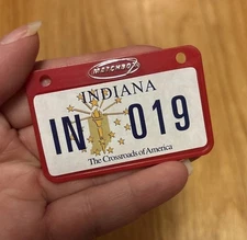 Matchbox Across America 50th Birthday Series Indiana License Plate ONLY 1997