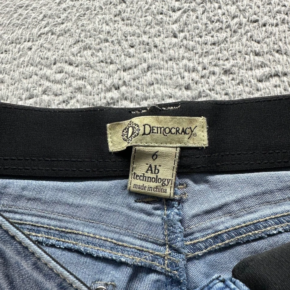 Democracy Jeans Womens Size 6 Blue Cotton Stretch Mid Rise Fit Skinny Ankle - Image 4 of 4