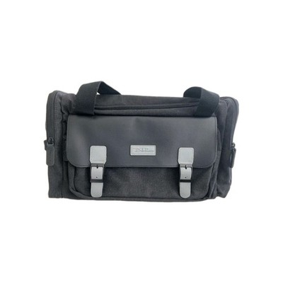 Bella Russo 18'' Canvas Travel Duffel Bag Black Gray Overnight Bag New