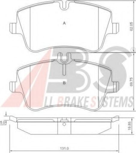 Fits A.B.S. 37165 Brake Pad Set, disc brake  ⭐UK Stock⭐