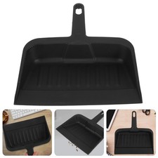Black Plastic Dust Pan Durable for Indoor Outdoor Garbage Sweeping