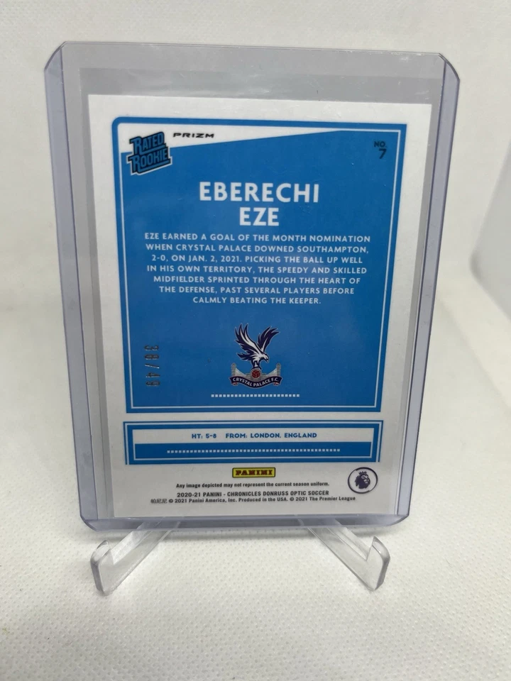 Panini Chronicles 2020-21 clasificación novato Eberechi Eze azul/49 ¡RARO! Coincidencia de colores Foto 4 de 4
