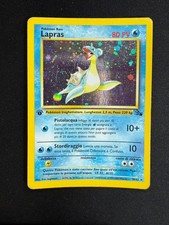 Pokemon Lapras 10/62 Fossil Rara Holo Prima Edizione Wizards ITA Carte Vintage