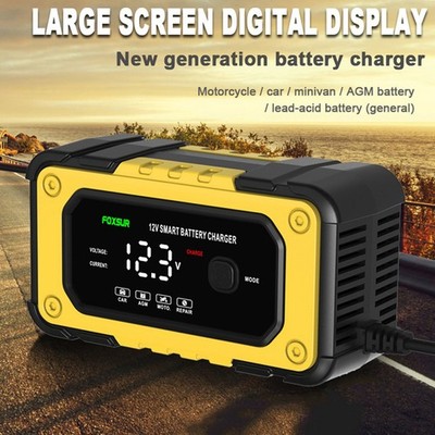 FOXSUR 12V/6A Automatic Battery Chargers Pulse Repairing Charge Device YMEI