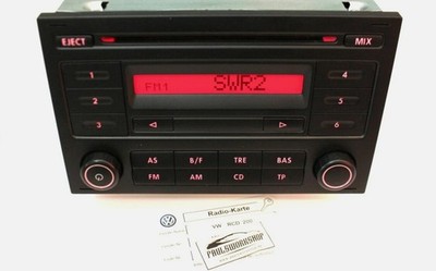 ORIGINAL VW RCD 200 CD RADIO VW TRANSPORTER T4 T5 POLO GOLF PASSAT