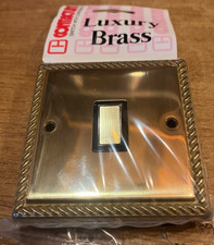 Contactum Georgian Brass 20 amp DP switch 1 gang 3796GBR