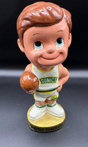 1970s Seattle Sonics Supersonics NBA - Nodder Bobblehead - Good Condition