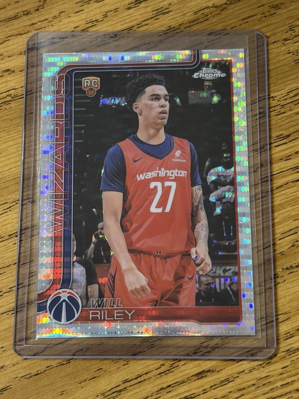 2025 TOPPS CHROME Will Riley #271 Rookie Pulsar Refractor SP RC Wizards
