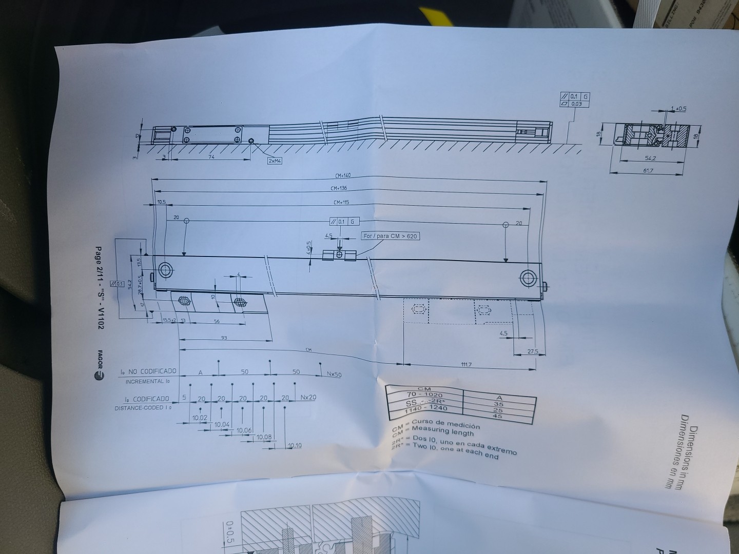 NEW FAGOR Linear Encoder Model S SSP-220-5-2R: 5V 120m/min 140cm