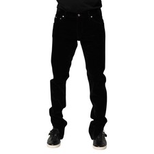 DOLCE & GABBANA Pants Black Cotton Men Dress Formal Trouser IT46/W32/S 1130usd