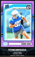 Sione Vaki 2024 Panini Donruss Pink Holo Rated Rookie RC Detroit Lions #332