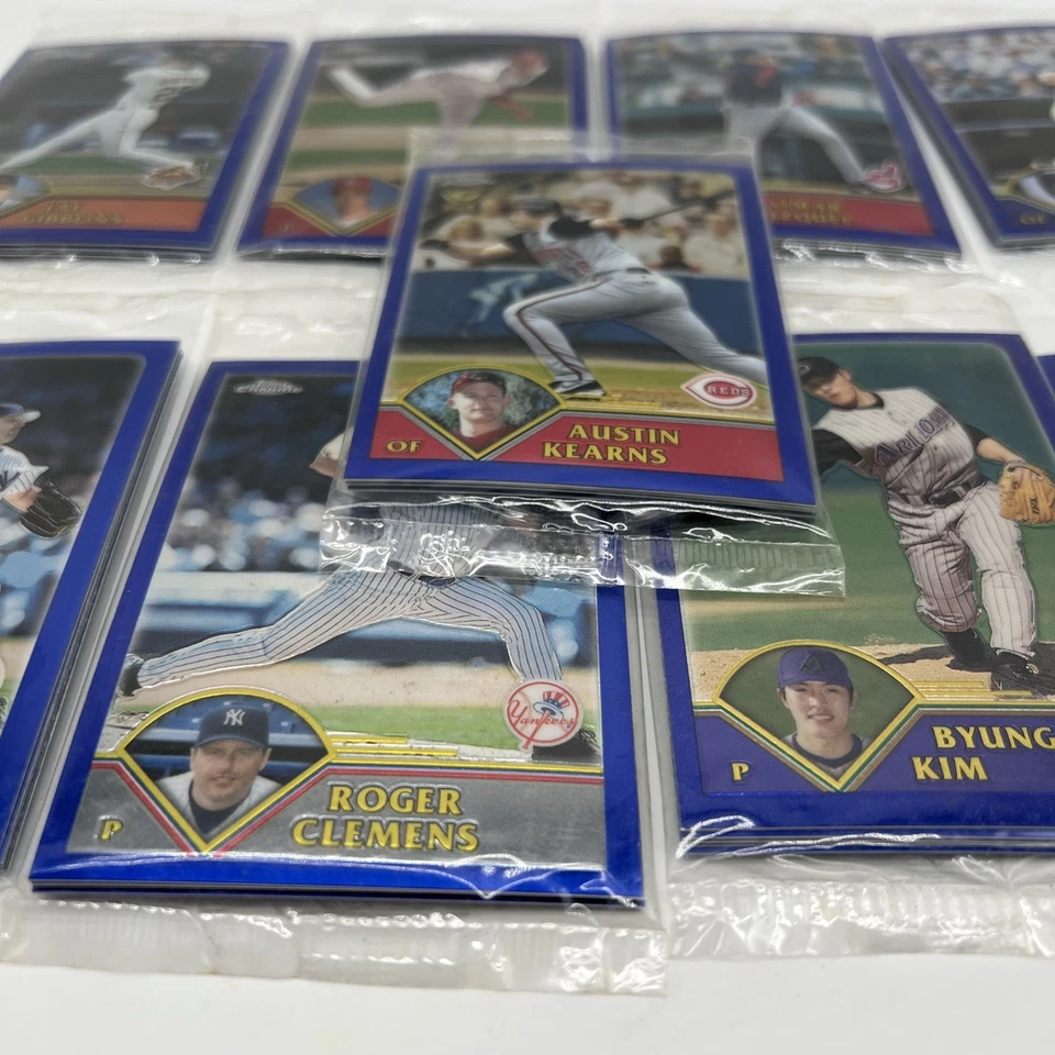 2003 Topps Chrome Baseball Series 1 MLB Pack 5 Cards x 9 Packs Lot Sealed - Image 2 of 4