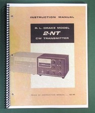 Drake 2-NT Instruction Manual: w/11"X17" Schematic  Protective Covers 