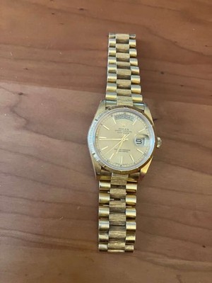 Rolex Day Date President Bark Finish 18078 Yellow Gold