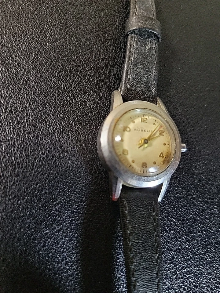 Reloj automático suizo Gubelin vintage para dama - funcionando - falta corona - correa original Foto 3 de 4