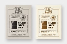 TRAVELER S notebook Card Size 20th Anniversary Color Black Brown Set of 2 NEW