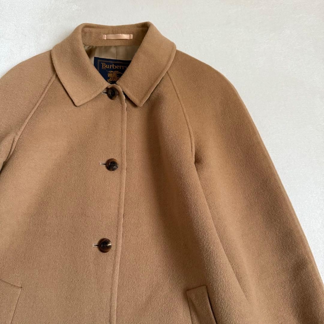 Burberry  s Stand Collar Coat Cashmere Blend Vintage Size 7 thumbnail 2