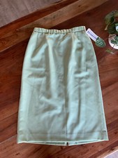 Pendleton vtg Virgin Wool Skirt women  s 6 long pencil Green Pockets Retro NEW