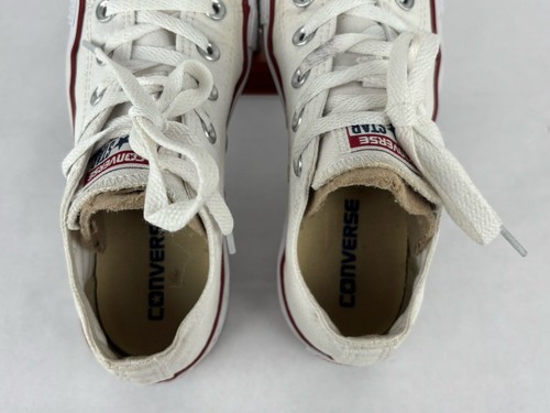 Converse All-Star White Low Top Sneakers Womens Size 6 / Mens Size 4 Shoes - Picture 8 of 9