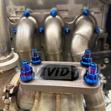 VividTi - Fits M10 - 1.5 Titanium Turbo to Manifold Stud Kit Raw polished Burnt