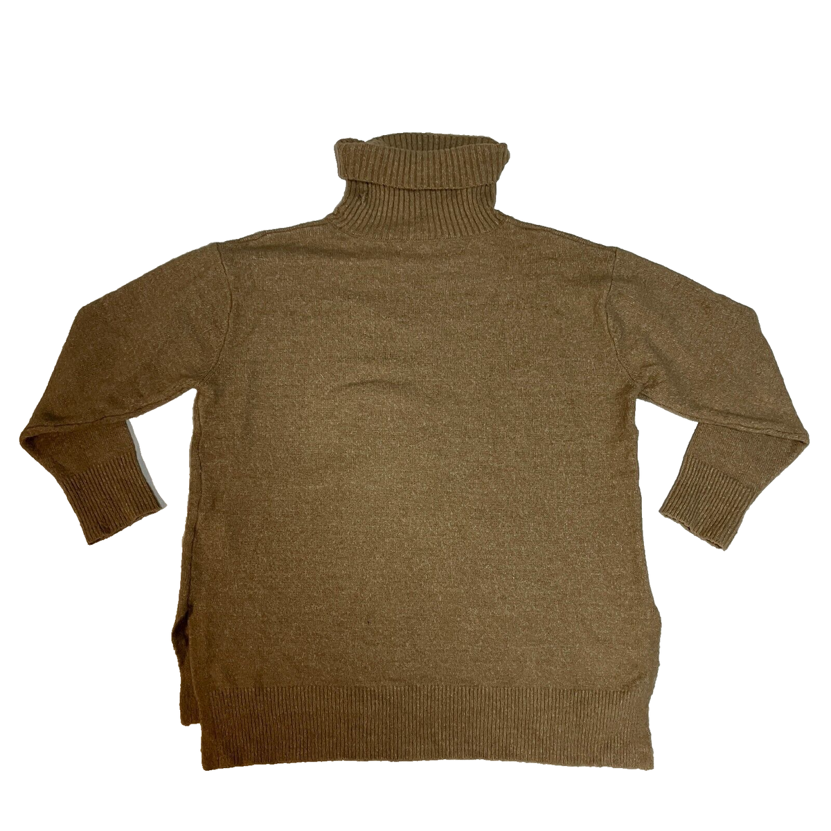 Japan Import Women's Turtleneck Sweater Size F Beige Long Sleeve