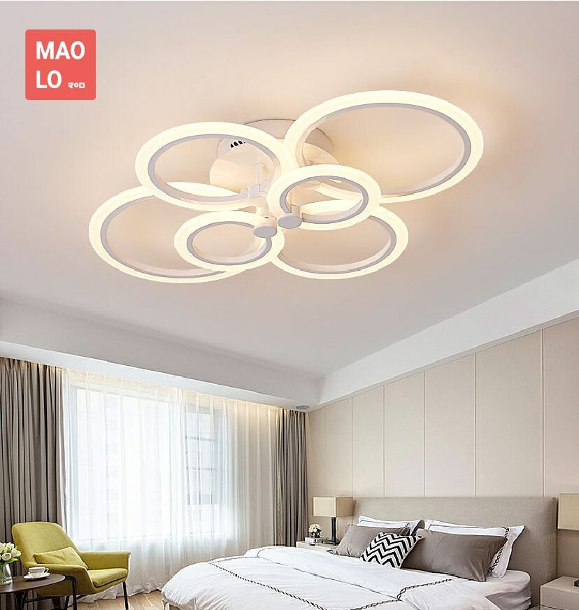 Lampadario Plafoniera da soffitto LED 51W soggiorno Cerchi Moderno soggiorno