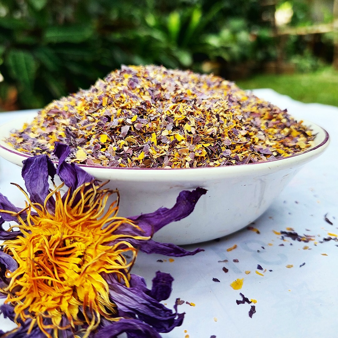 50g Blue Lotus Tea Cut Dried 100% Organic Nymphaea Caerulea Natural Herbal  Tea