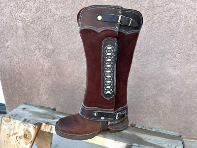 SADDLE HORSE RIDING SHORT CHAPS, POLAINAS CHARRAS. COWBOY CHAPS.  CHARRO GEAR