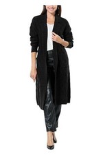 G by Giuliana Black Label Cable Knit Belted Cardigan Black