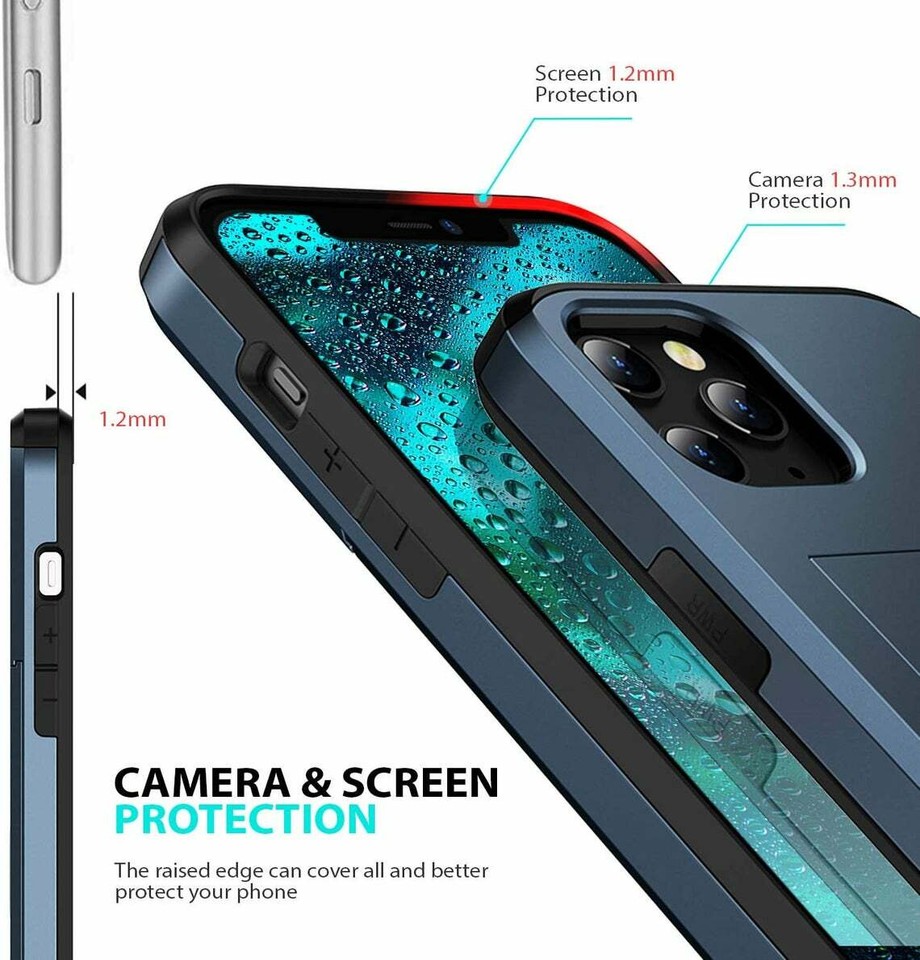 For iPhone 17 16 15 14 13 12 11 Pro Max Mini XR Case Cover Wallet Card ...