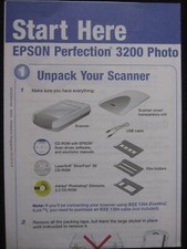 Epson Perfection 3200 Photo Scanner Setup Poster