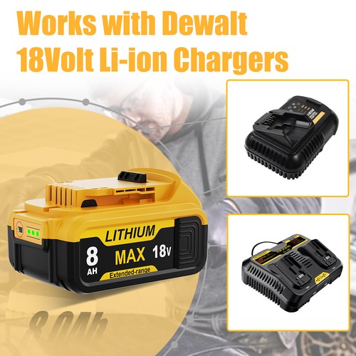 4X For DeWalt 18V Battery 8.0Ah 6.0Ah 9.0Ah XR slide Li-ion DCB184 DCB182 DCB183 - Picture 6 of 51