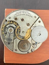 VINTAGE 16S WALTHAM POCKET WATCH MOVEMENT FOR PARTS ONLY, GR. 28, 15 JEWEL