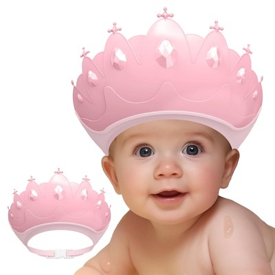 Baby Shower Cap Shield, bath set shower cap, Visor Hat for Eye and Pink 
