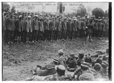 German Prisoners Taken During Battle Messines June During World War I Old Photo