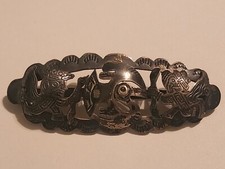 Antique Aztec Sterling Silver Hair Clip Barrette