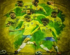 Team Brazil 2018 FIFIA World Cup Bedding Duvet Set Soccer 3 PCS Twin Size