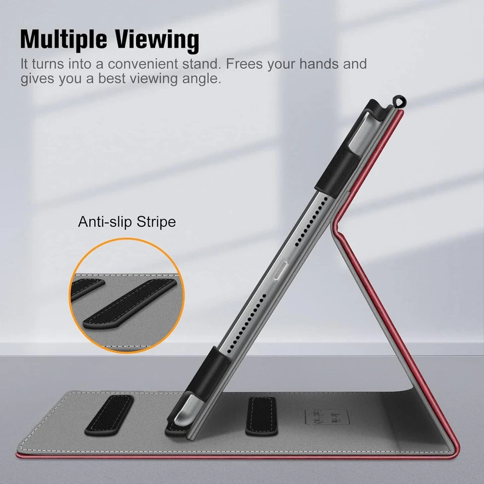 Stand Case for iPad 9th 8th 7th 10.2 Inch Multi-Angle Viewing Cover with Pocket - Image 4 of 4