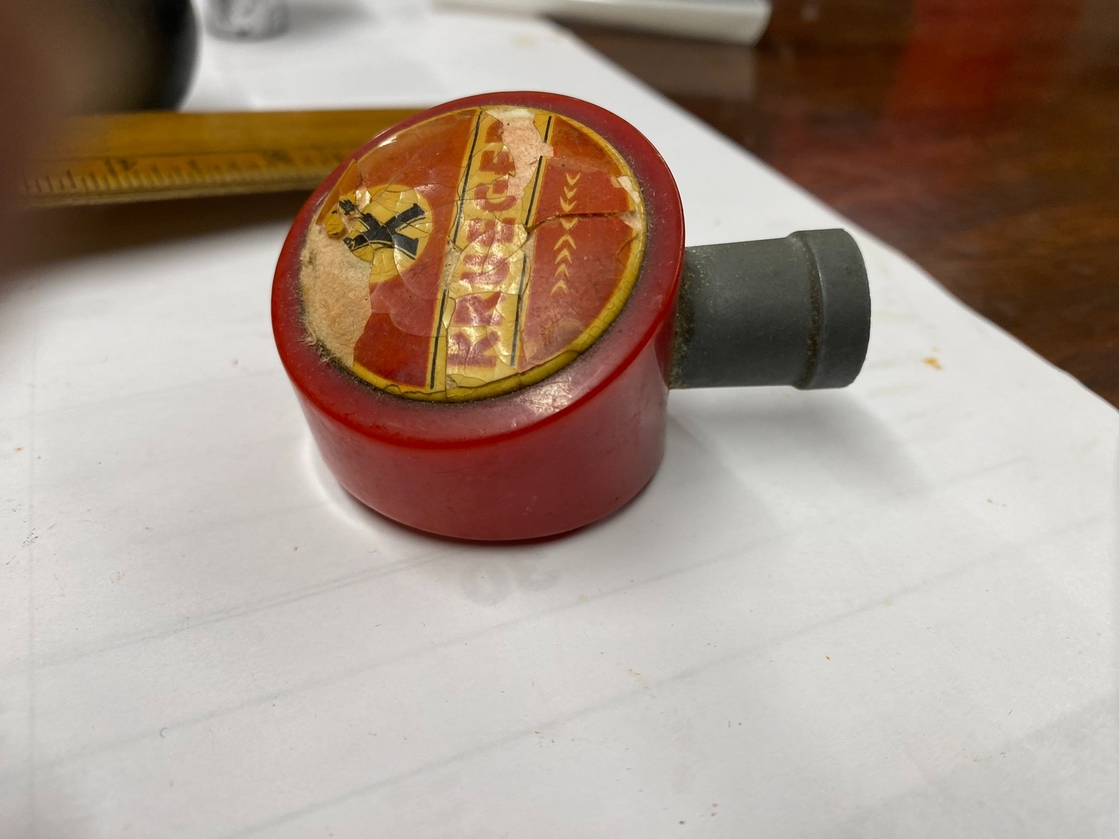 Vtg Shift Knob Harley Panhead Knucklehead Flathead H Plastic Red Krueger Chopper eBay