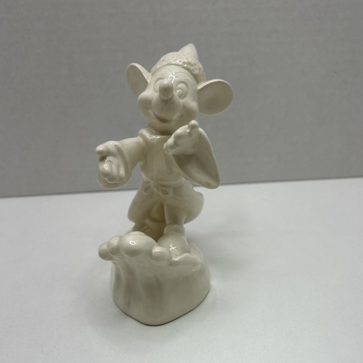 Goebel All White Disney Fantasia Sorcerer Mickey Mouse Ceramic