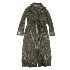 Nwt Off-white C/o Virgil Abloh Black & White Check Trench Coat Size 0/36 $1995