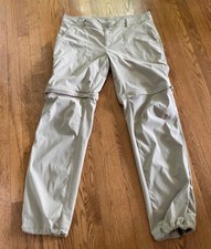 Columbia Silver Ridge Convertible Pants Womens 16 Long Omni Shade Zip Offs Tan
