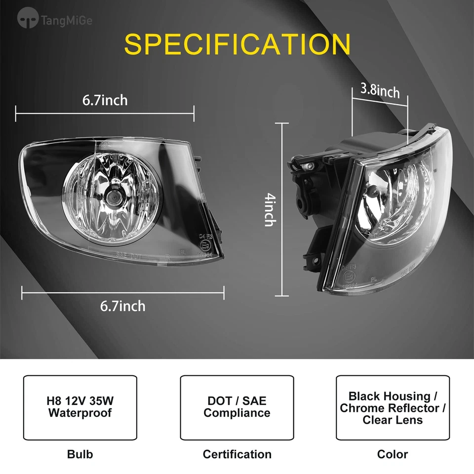 Fog Lights Compatible With 2007-2013 BMW 328i /xi 335i xDrive 335is/xi H8 35W - Image 2 of 4