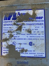 Acme T-2-53013-4S 3 KVA Transformer 240/480 X 120/240V NEMA 3R - A12