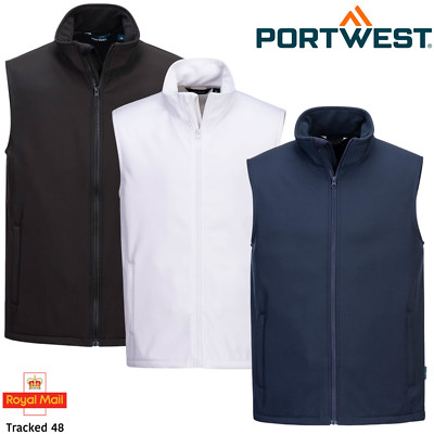 Portwest Herren Softshell Bodywarmer Fleece gefüttert wasserdicht atmungsaktiv Arbeitsweste